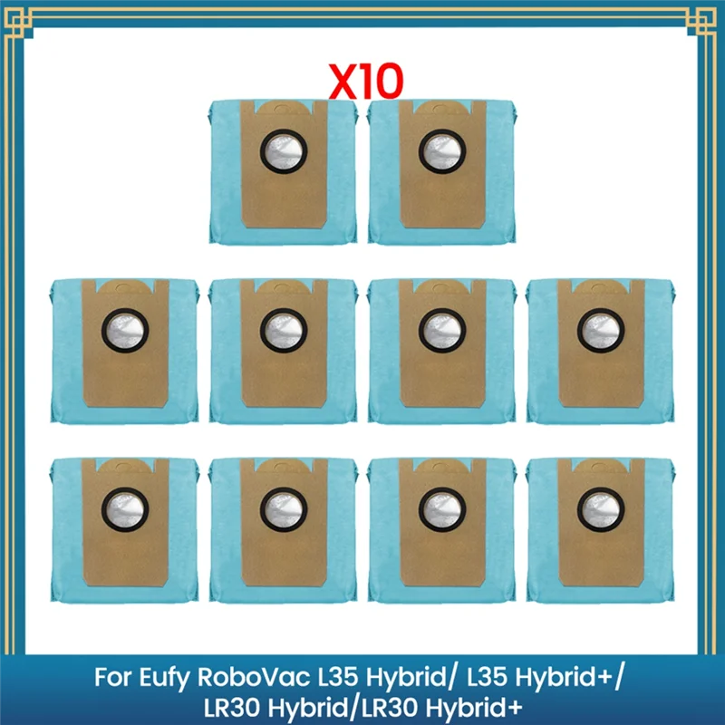 B26C-أكياس الغبار Foreufy Robovac L35 Hybrid/L35 Hybrid +/LR30 Hybrid/LR30 Hybrid + أجزاء المكنسة الكهربائية استبدال كيس النفايات 10 قطعة