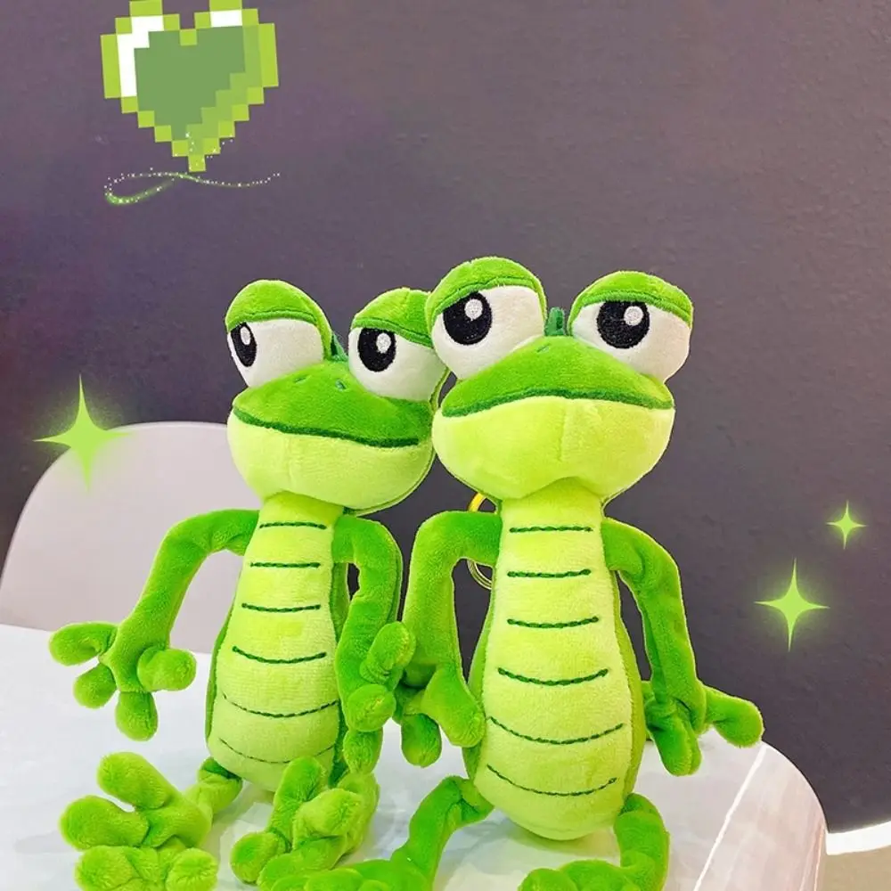 LLavero de muñeco de lagarto con animales de peluche, adornos colgantes para bolso, juguete de lagarto de peluche, colgante verde de lagarto de dibujos animados suave