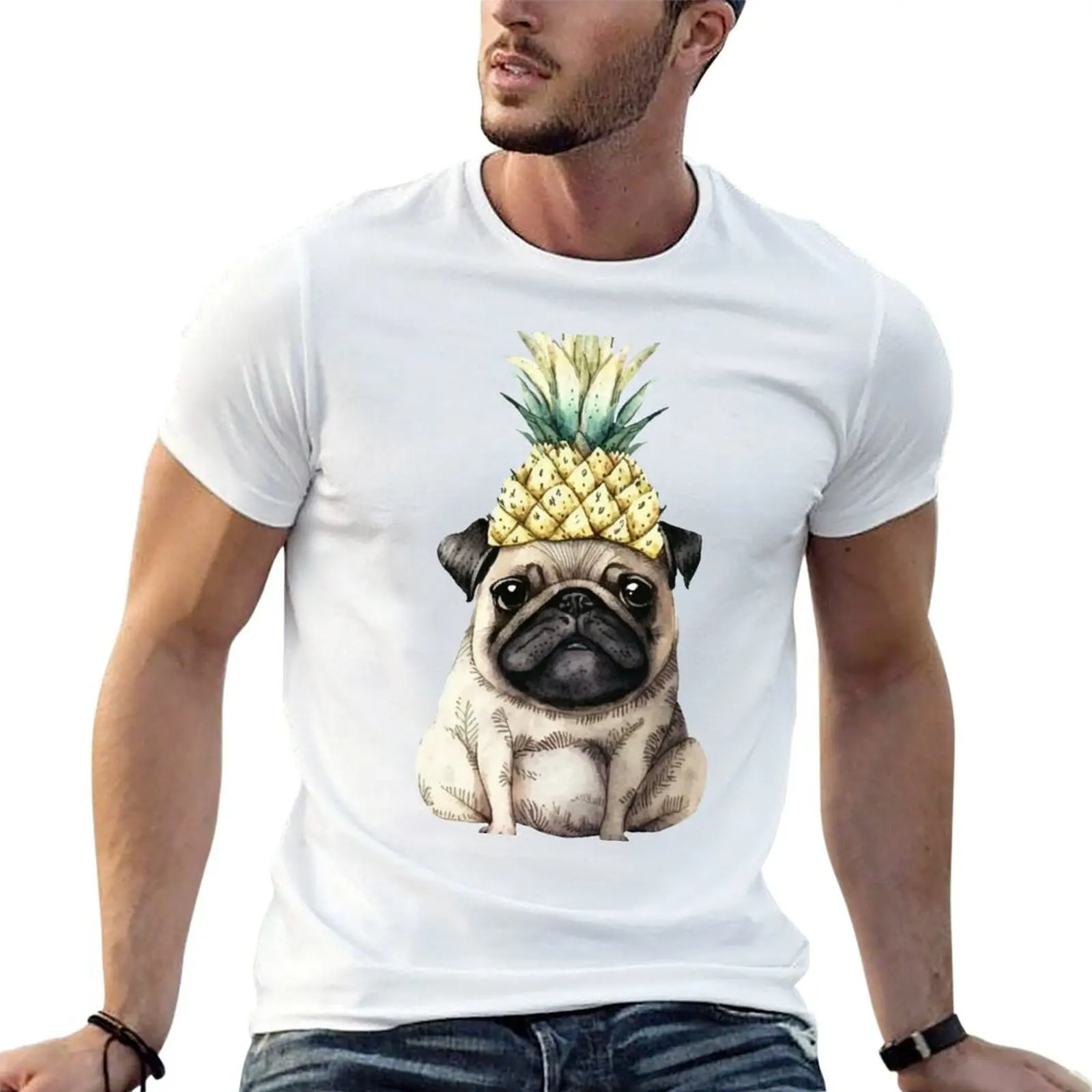 Pug-napple: A Tropical Delight T-Shirt vintage t shirts gifts for boyfriend tshirts for men