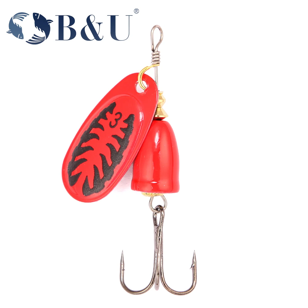 

B&U Metal Spinner Fishing Lure Spoon 1pc Freshwater Saltwater Lure Accessories Treble Hook Hard Lure Wobblers Tackle