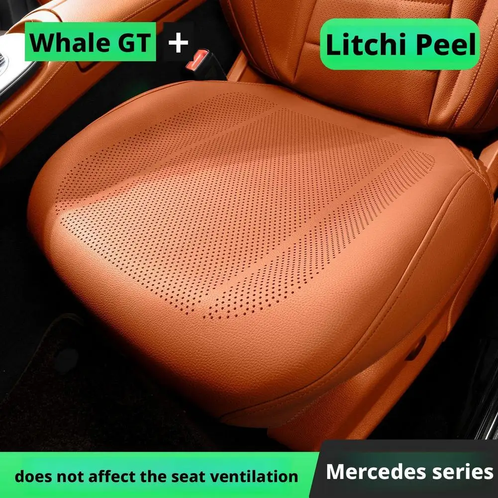 

Car PU Leather Seat Cushion, Double-Layer Design, Non-Slip, Breathable, Relieves Hip, Tailbone, Lower Back Pain, For Car, Truck