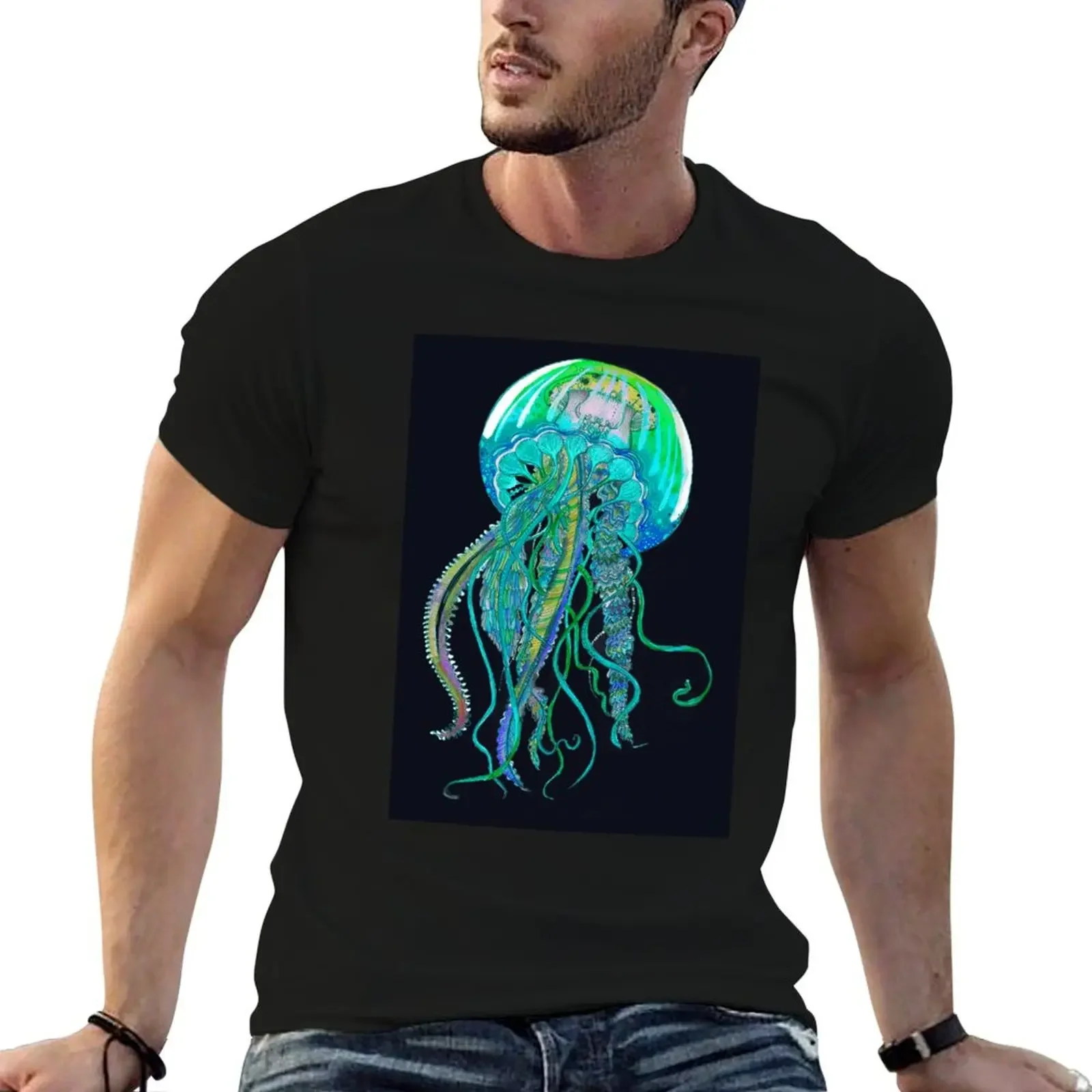 

Blue jelly T-Shirt graphics new edition slim fit t shirts for men