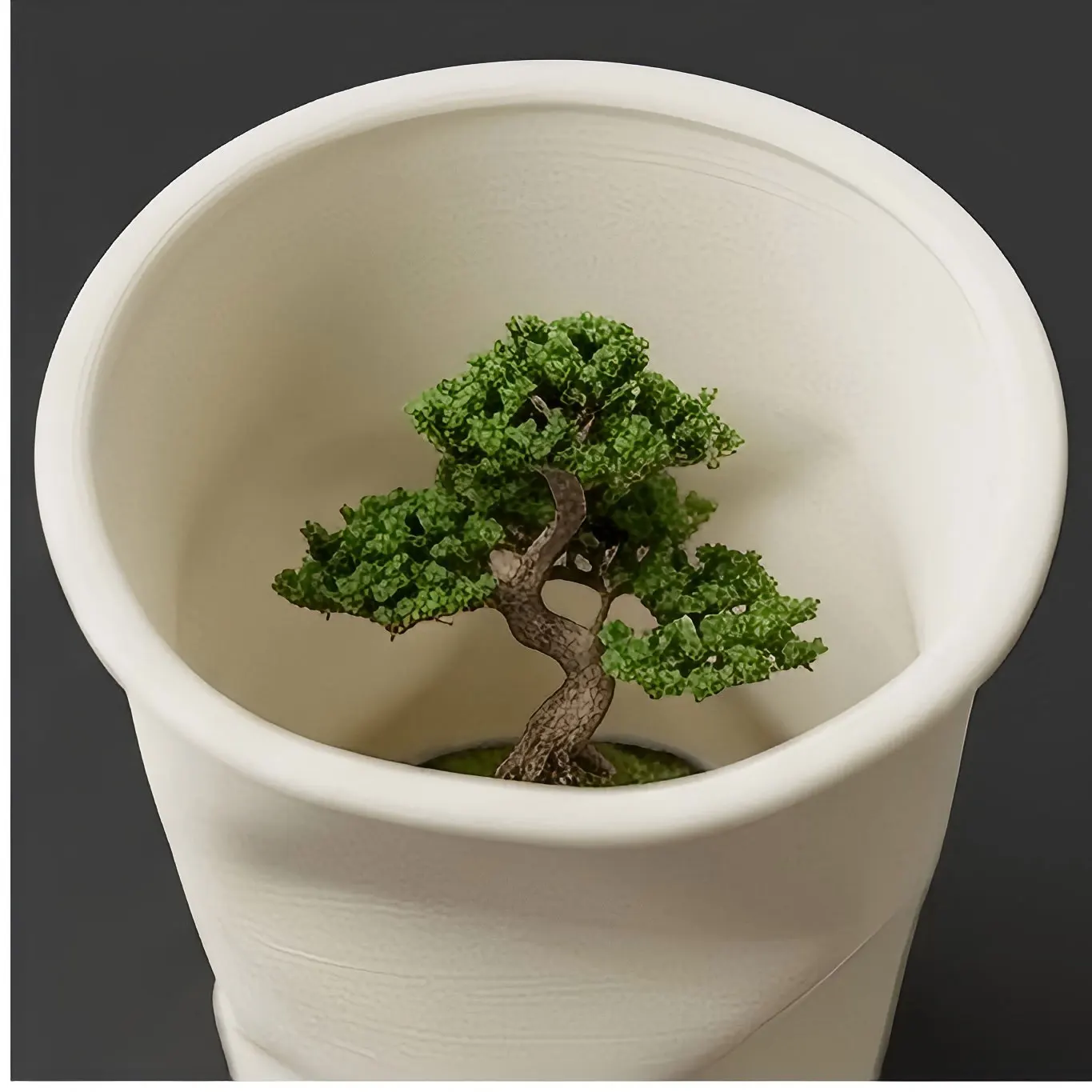 Crinkled Twist Cup Pen Holder 3D Printed Distorted Paper Cup Shaped Storage Vase Desk Organizer Office Tabletop Aesthetic Gift
