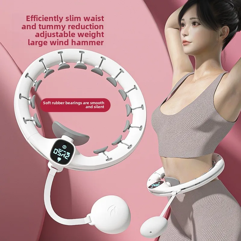 Volwassenen Smart Hula Circle Hoops voor afvallen Verwijderbare magnetische massage met timer Gewogen oefening Afneembaar Dames Vetverlies
