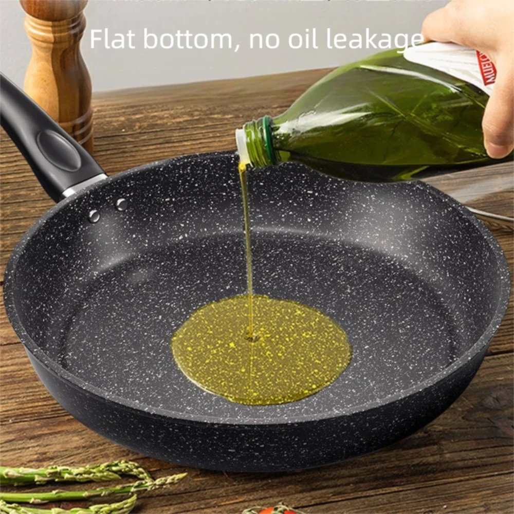 22/24/26/28cm Steak Frying Pan Non Stick Stone Pancake Pan with Lid Multi-Purpose Kitchen Cooking Tools Gas Induction Cooker