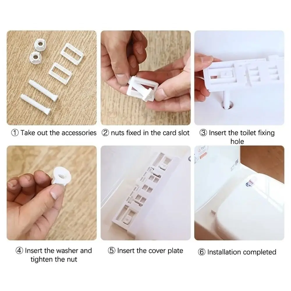 1Pair Seat Cover Plate Replacement Toilet Seat Repair Screws Bathroom Accessories Universal Lid Hinge Repair Bolts Seat Fittings