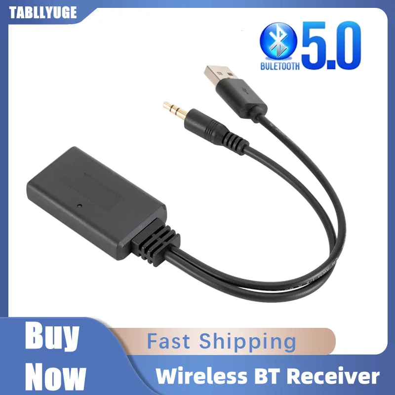Nuovo Ricevitore universale compatibile Bluetooth senza fili per auto USB 3.5Mm Aux Media BT 5.0 Adattatore cavo audio per lettore musicale per BMW
