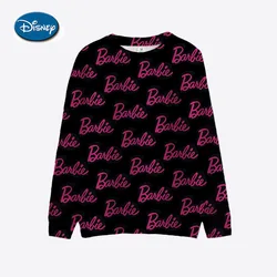 Casual Simple Women Pullovers Barbie cartoon print Hoodies Crewneck Soft Sweatshirt Female Clothes Cartoon Cute Women's Hoodie ﻿