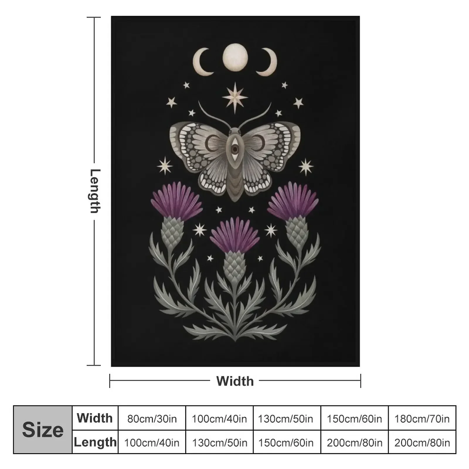 Thistle and moth Throw Blanket wednesday Thin Luxury Brand Thermal Blankets