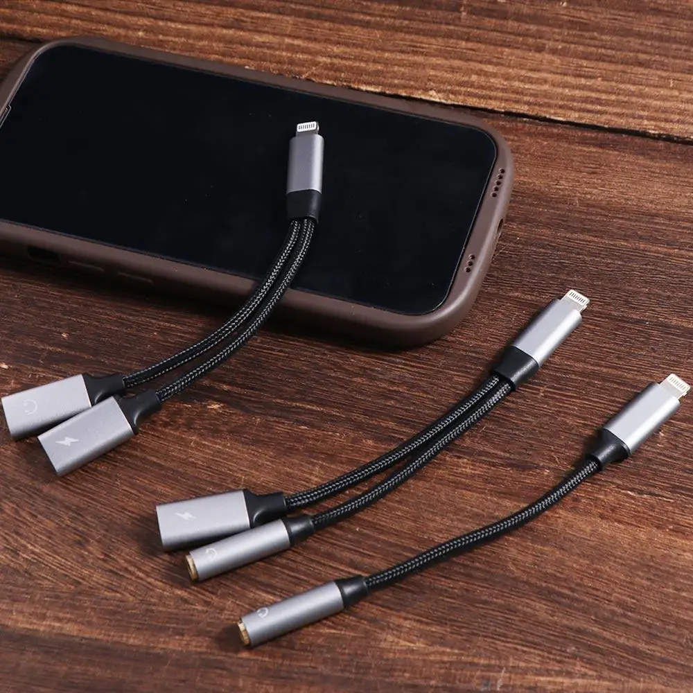 Простое управление Разветвитель кабеля AUX 3 5 мм Разъем 2 в 1 Аудиоадаптер IOS «папа-мама» для зарядки планшета IOS на 3,5 мм