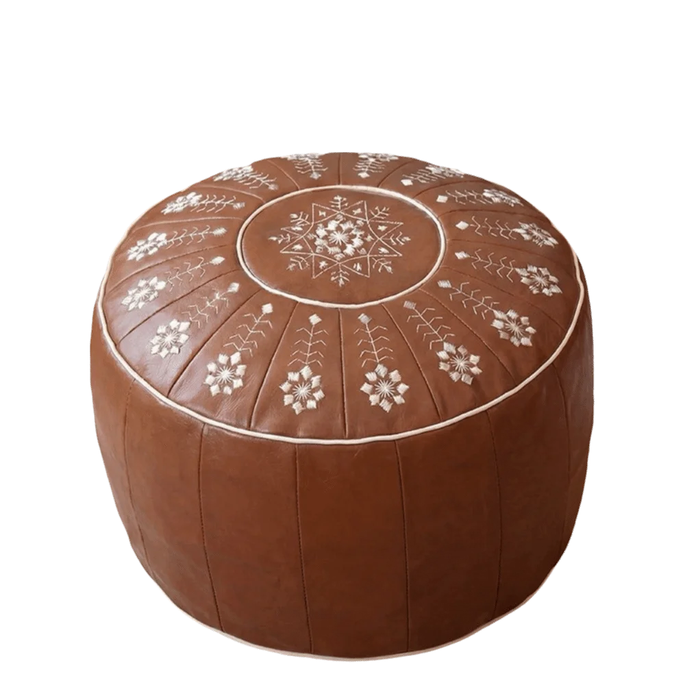 Round Seat Cushion Cover Waterproof Large Capacity Pumpkin Pouf Cover Embroidery Unstuffed Storage Bag Home Furniture