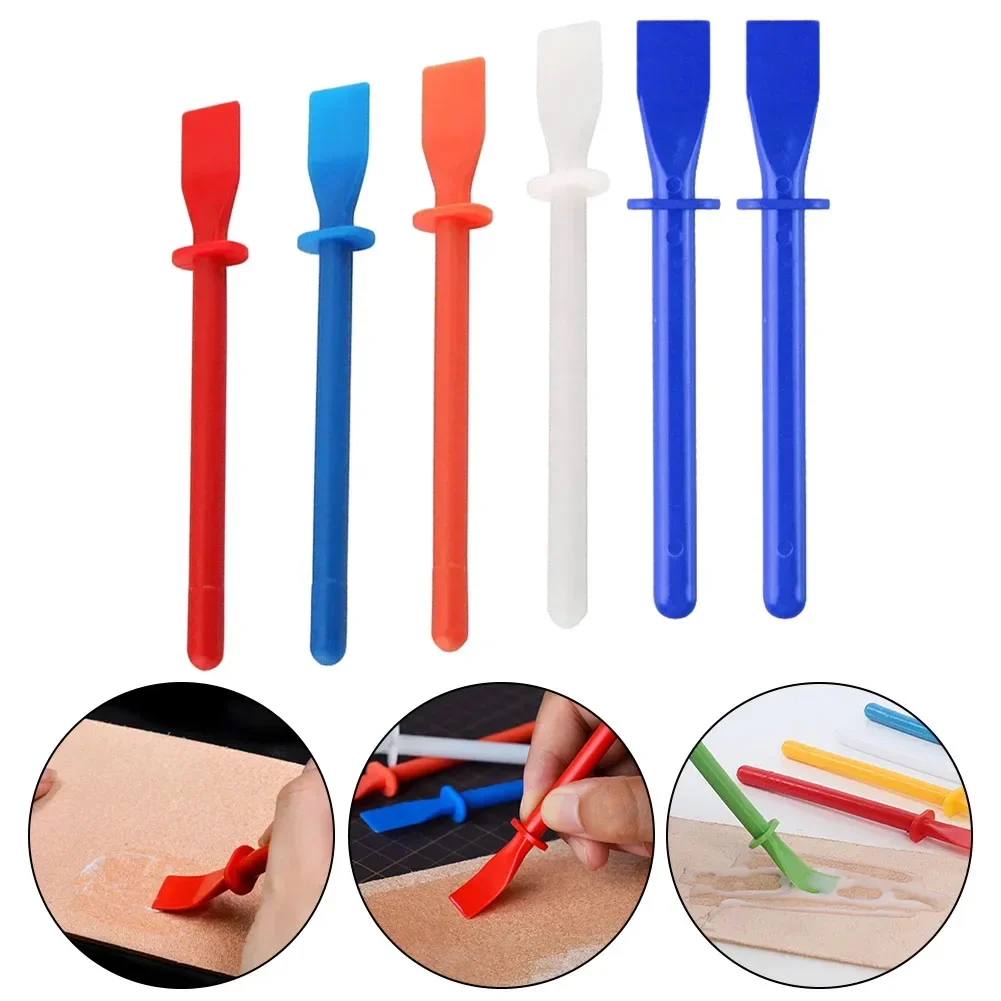 2/4PCS Leather Gluing Tool Handcraft Adhesive Scraper Brush Leather Glue Application Tools For DIY Leather Glue Hand Tool Parts
