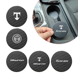 2Pcs Car Coasters PU Leather Water Cup Mats For Hyundai Tuscani Coupe Tiburon 2001 2002 2003 2004 2005 2006 2007 2008 2009