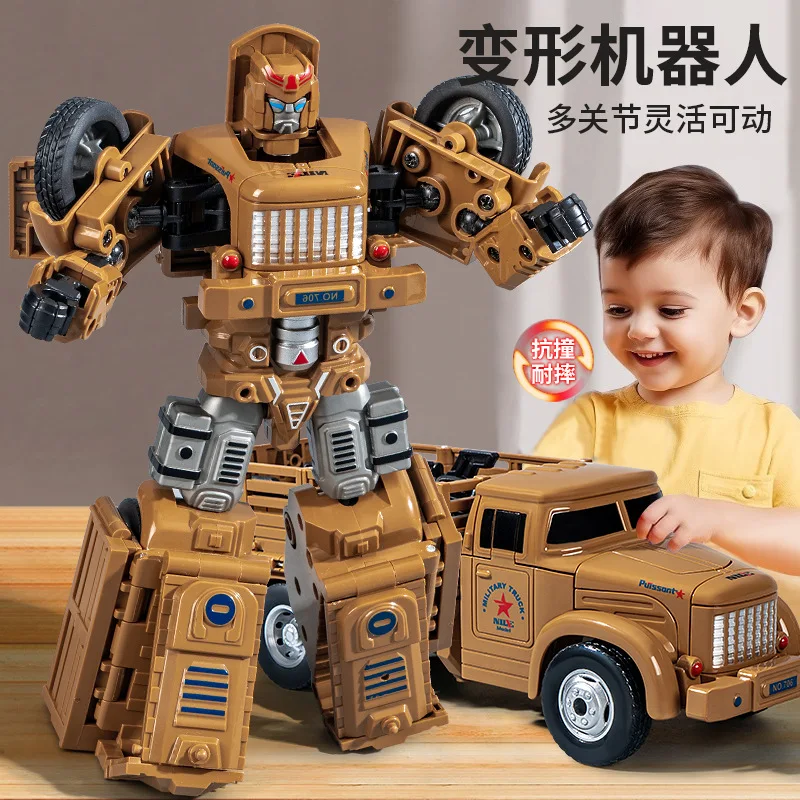

2-In-1 Transformation Robot For Tanks/Planes/Trucks, Inertia Driving, Children's Puzzle Transformation Mecha Toy,XT207