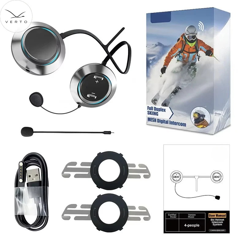 Premium Bluetooth Ski Communication Headset Wireless Mesh  System for Backcountry Skiing and Snowboarding