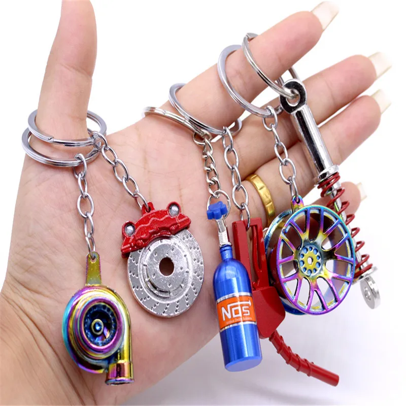 2023 Creative Car Speed Gearbox Gear Head Keychain Manual Transmission Lever Metal Keyring Car Bicycle Refitting Pendant Key New