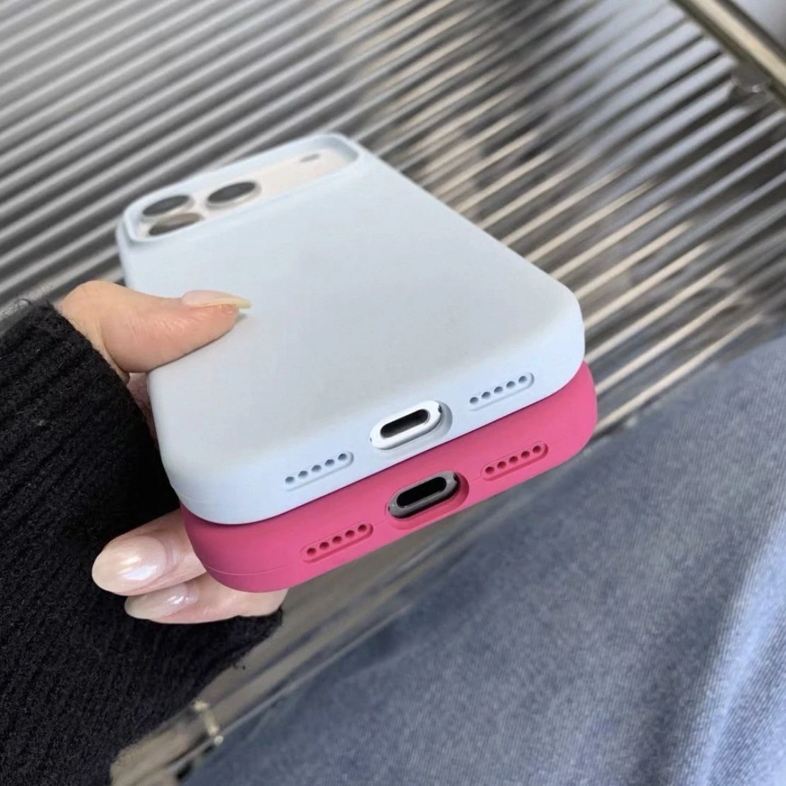 Luxury Original Silicone For Apple iPhone 17 16 13 14 15 Pro Max Full Cover Official case for iPhone 13 11 15 16 17Pro Logo Case - náhled 5