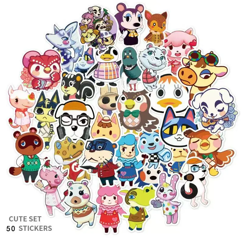 Animal Crossing: New Horizons Children's DIY Waterproof Stickers Graffiti Trendy Toys Game Peripherals Creative Decorations Gift