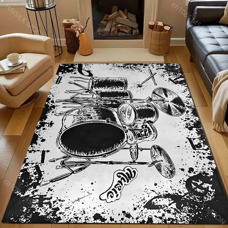 مختلف الأحجام مجموعة طبلة الإبداعية طباعة السجاد لغرفة المعيشة غرفة نوم السرير أريكة الجدول الكلمة حصيرة منطقة المنزل البساط ديكور حجم كبير #6