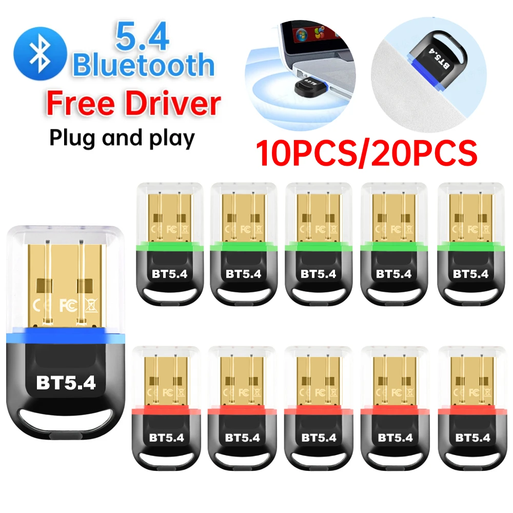 

10-20PCS USB Bluetooth 5.4 Dongle Adapter for PC Speaker Wireless Mouse Keyboard Music Audio Receiver Transmitter wholesale