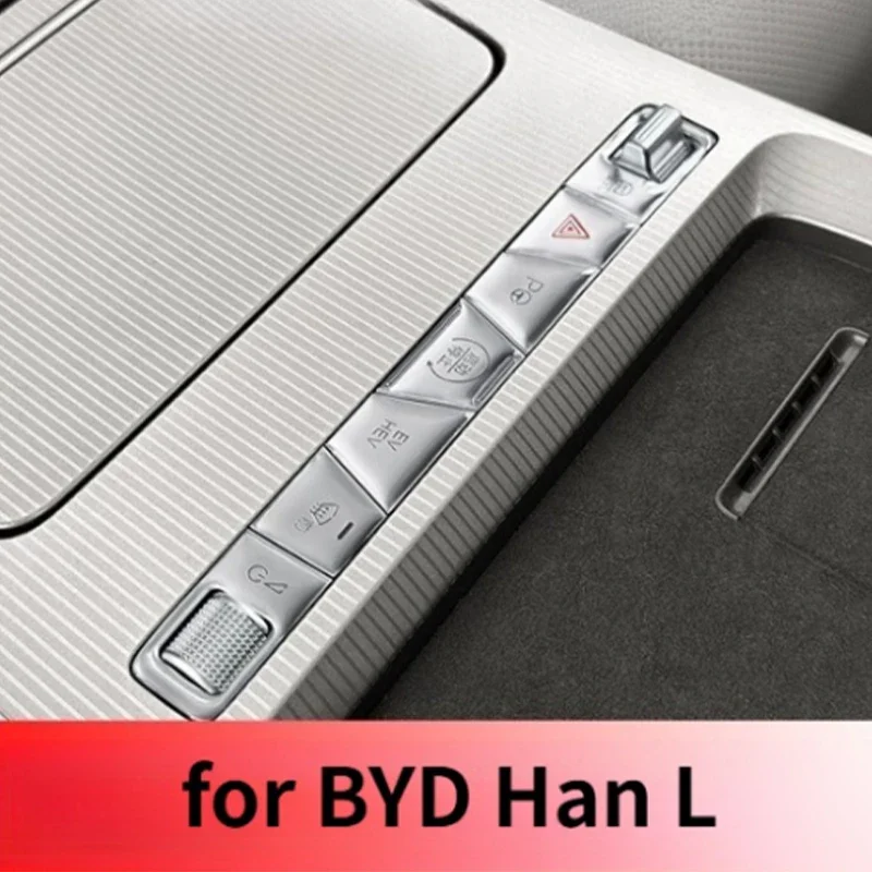 For BYD Han L Dmi Central Control Button Sticker EV Special Epoxy Button Protective Sticker Interior Modification Supplies