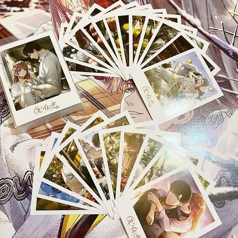 Love and Deepspace 40PCS/Set Decor Light and Night Lomo Photocard HD Printed Small Album Photo Card For Fans Collection Picture