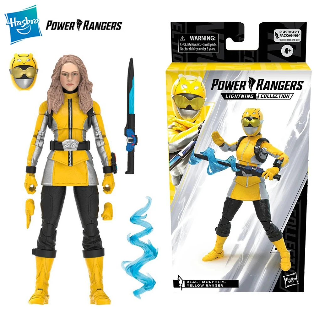 In-Stock Hasbro Power Rangers Lightning Collection Beast Morphers Yellow Ranger 15cm Anime Action Figure Nice Model Toys