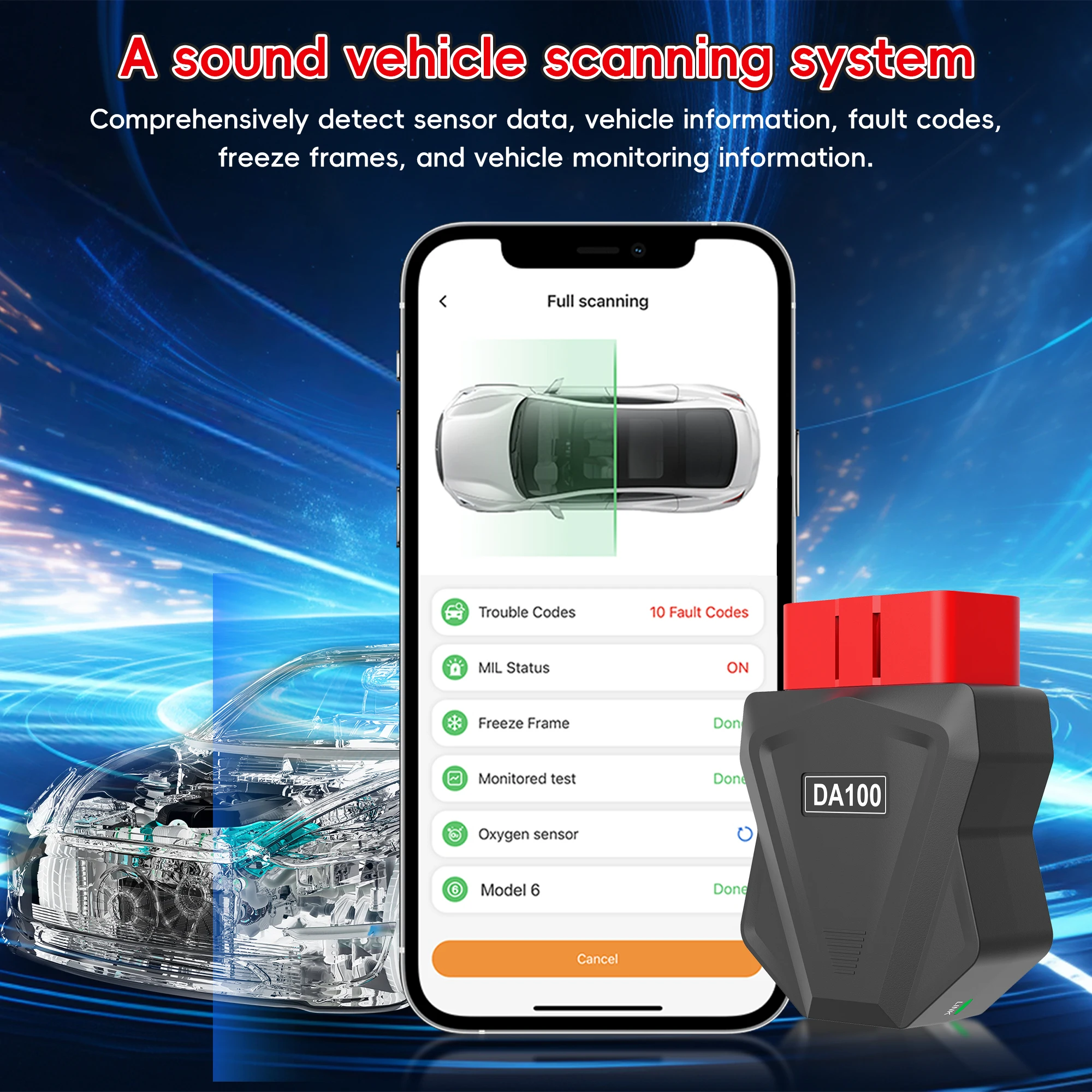Scanner OBD2 Bluetooth, outil de Diagnostic, lecteur de Code de voiture, Guides de réparation, vérification du moteur, outil de numérisation OBD-II sans fil