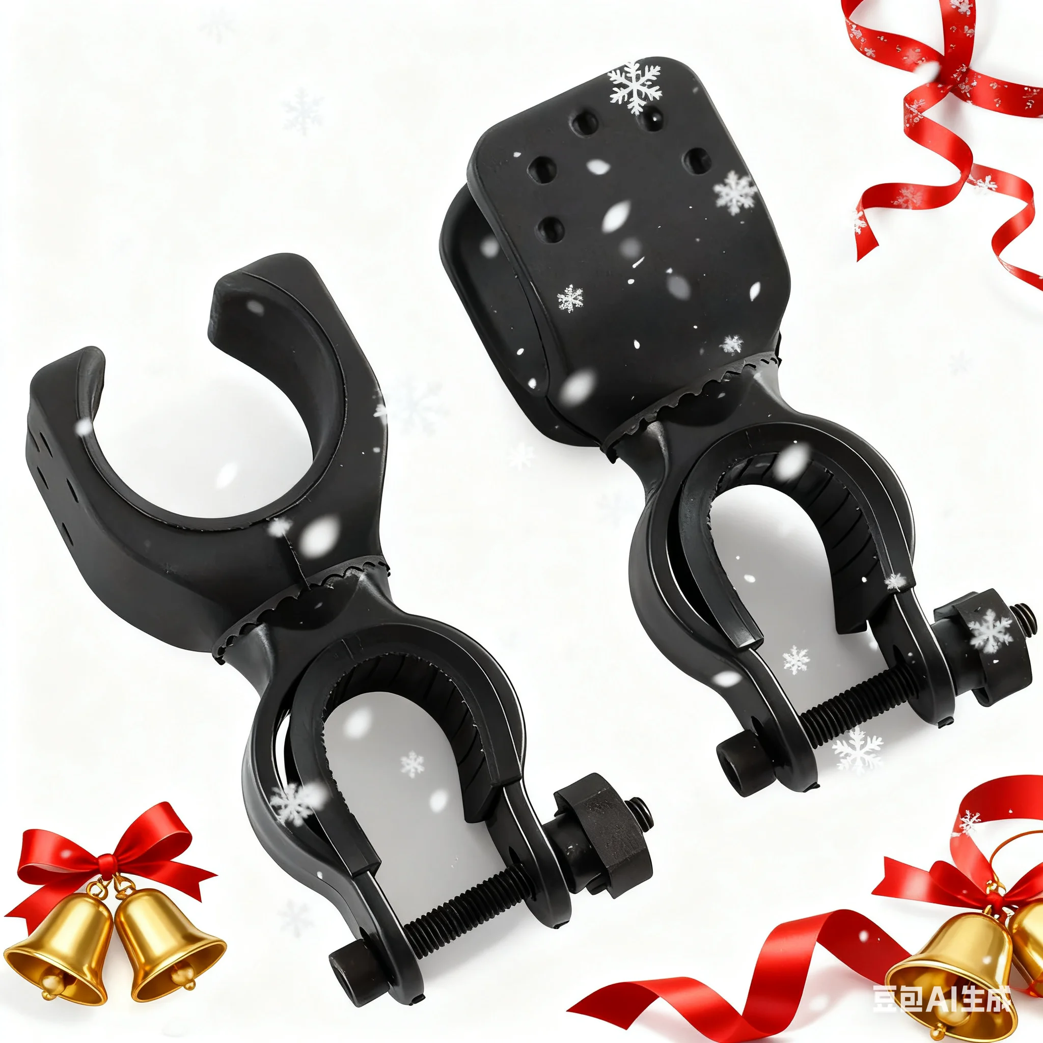 

U-shaped Bicycle Lamp Clip 360 Degree Rotating Bike Clip Clamp Support Bicycle Light Flashlight Light Holder Bicycle Accessorie