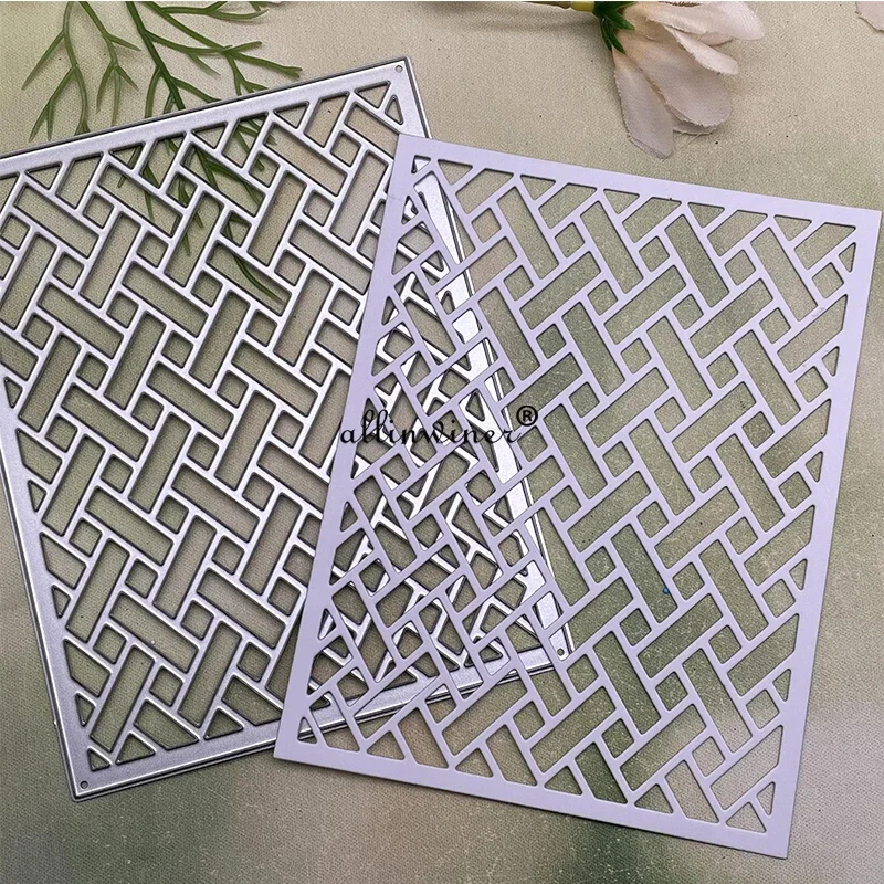 Basketweave Background Metal Cutting Dies Stencils Die Cut for DIY Scrapbooking Album Paper Card Embossing