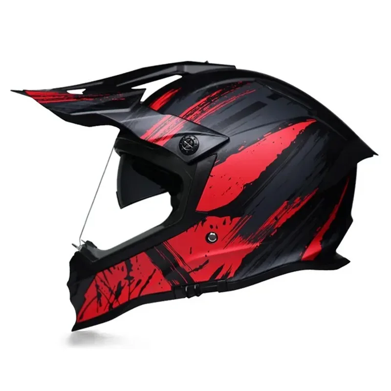 

Off Road Helmet Dual Lens Motocross Helmet DOT Approved Double Visors Full Face Motorcycle Helmet Moto Dirtbike Racing Helmet