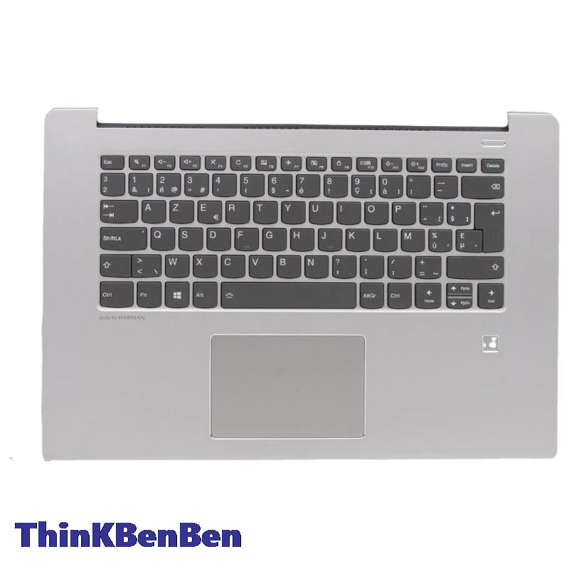 BE Belgian Platinum Grey Keyboard Upper Case Palmrest Shell Cover For Lenovo Ideapad 530S 15 15IKB 5CB0R12385