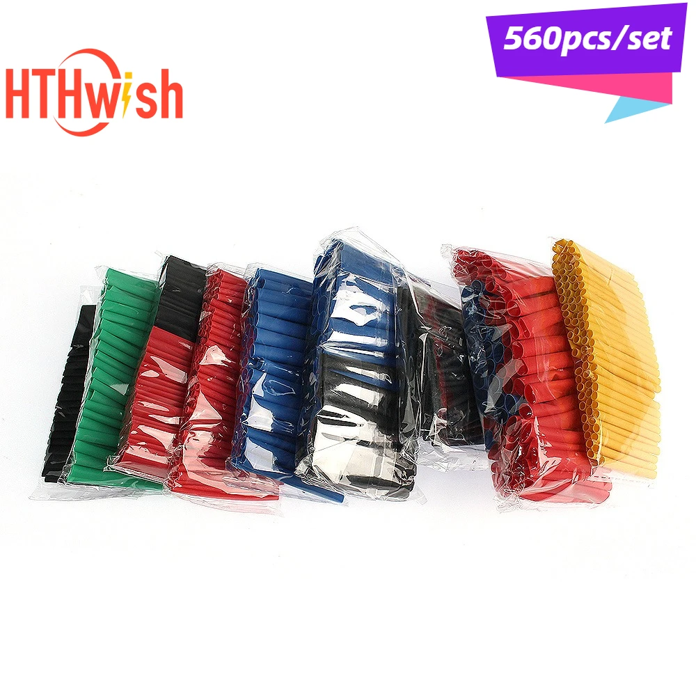 

560pcs Heat-shninkable Tubing Kit 2:1 Electrical Wire Cable Shrink Tubing Insulation Sleeving Waterproof Assorted Shrink Wrap