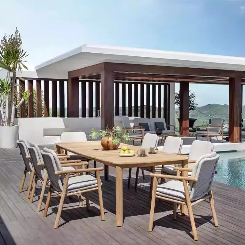 

Уличные садовые стулья из тикового дерева, ресторан для отдыха, современный газон, садовые стулья, простота, деревянная мебель, мебель MHSF