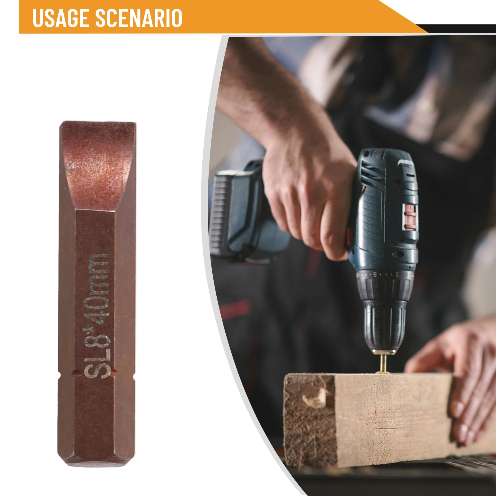 

High Quality Screwdriver Bit 8mm Head Cross 1pc SL 8mm Alloy Steel Hex Shank PH2 8mm Set Bronze Slotted Strong Magnetic Druable