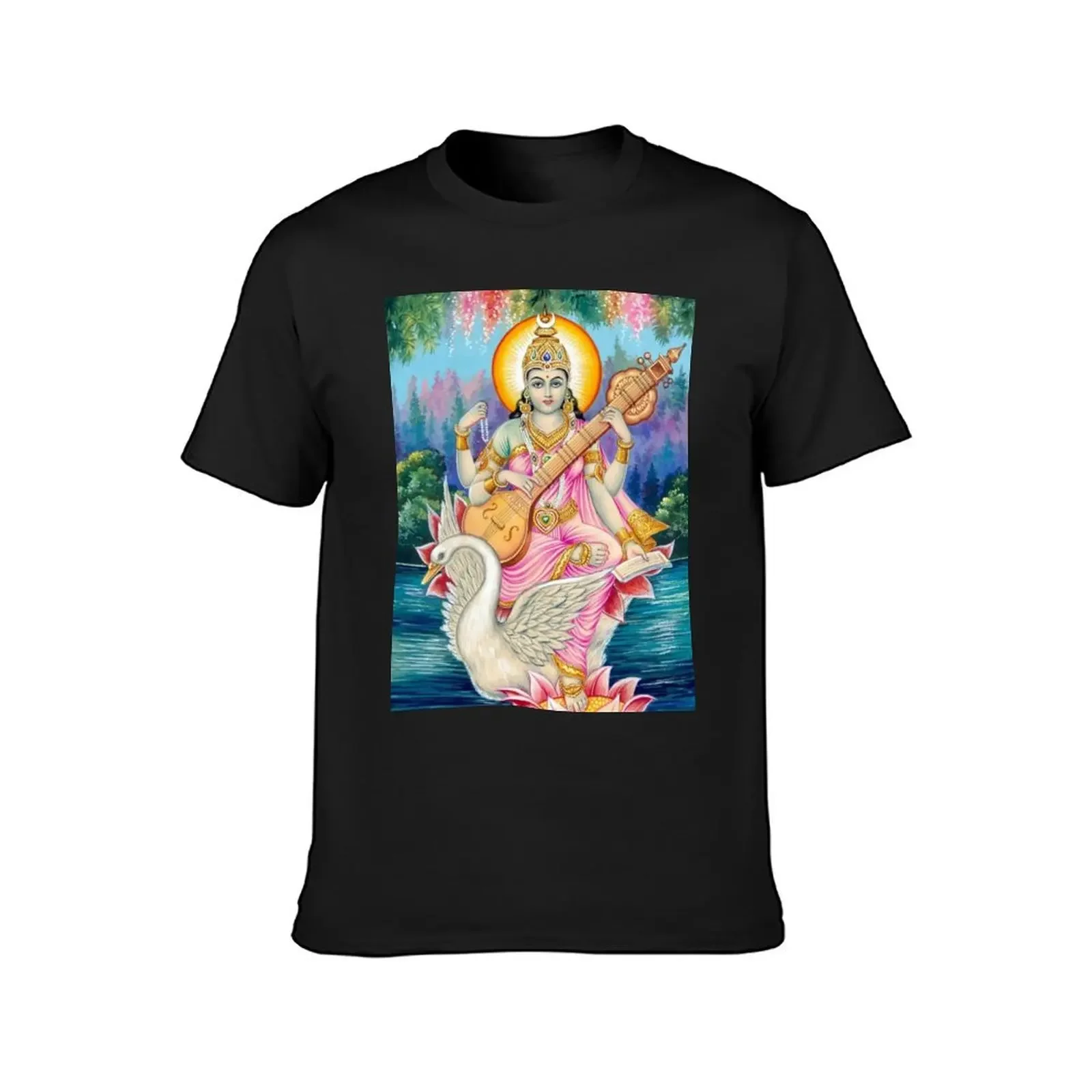 Saraswati Mata Painting T-Shirt graphic t shirt vintage essential t shirt graphic tee shirt new edition luxury clothes men