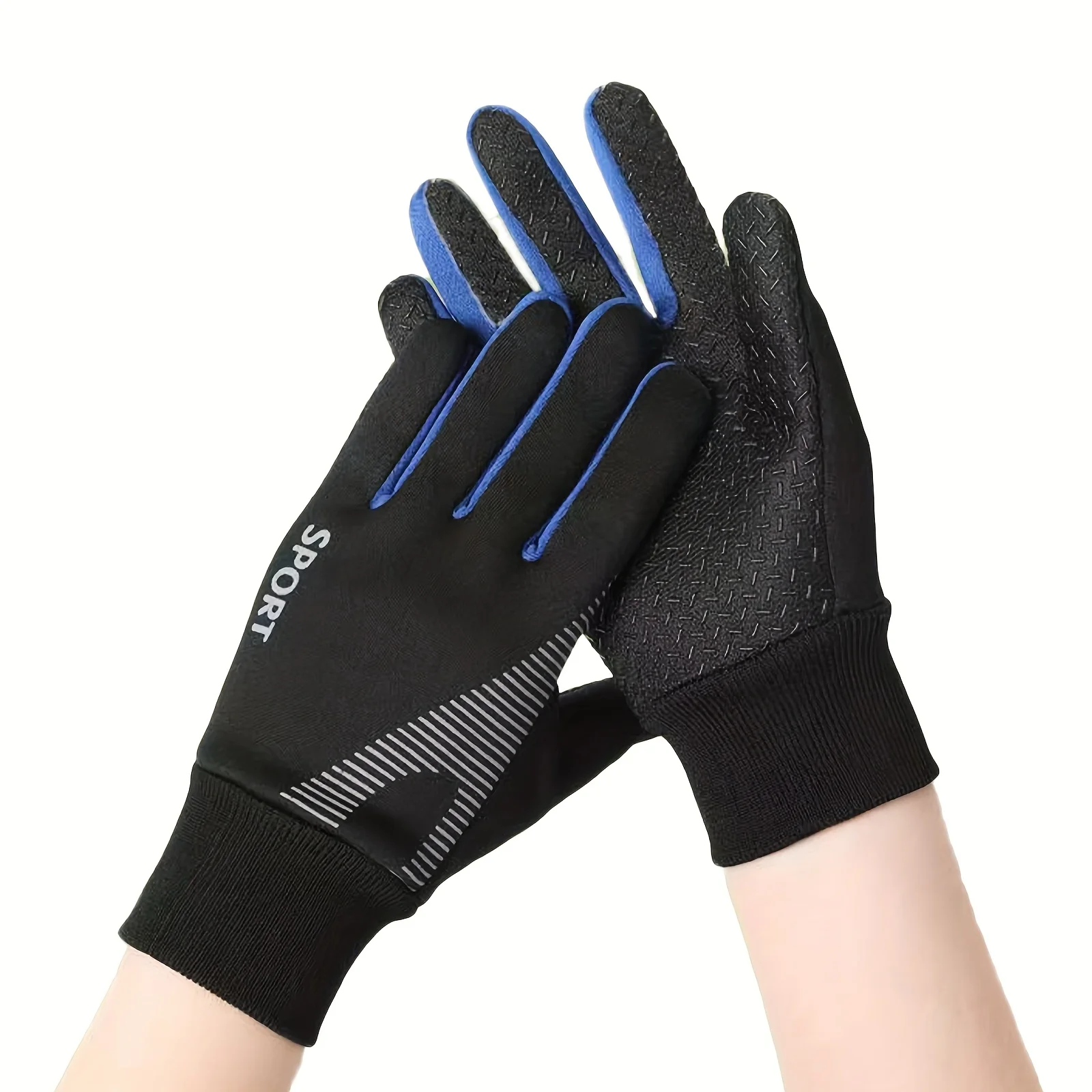 1 pair Thermal Gloves - Cold Weather Snow Gloves with Finger Separation, Winter Gloves for Student, Non-Slip Grip for Skiing