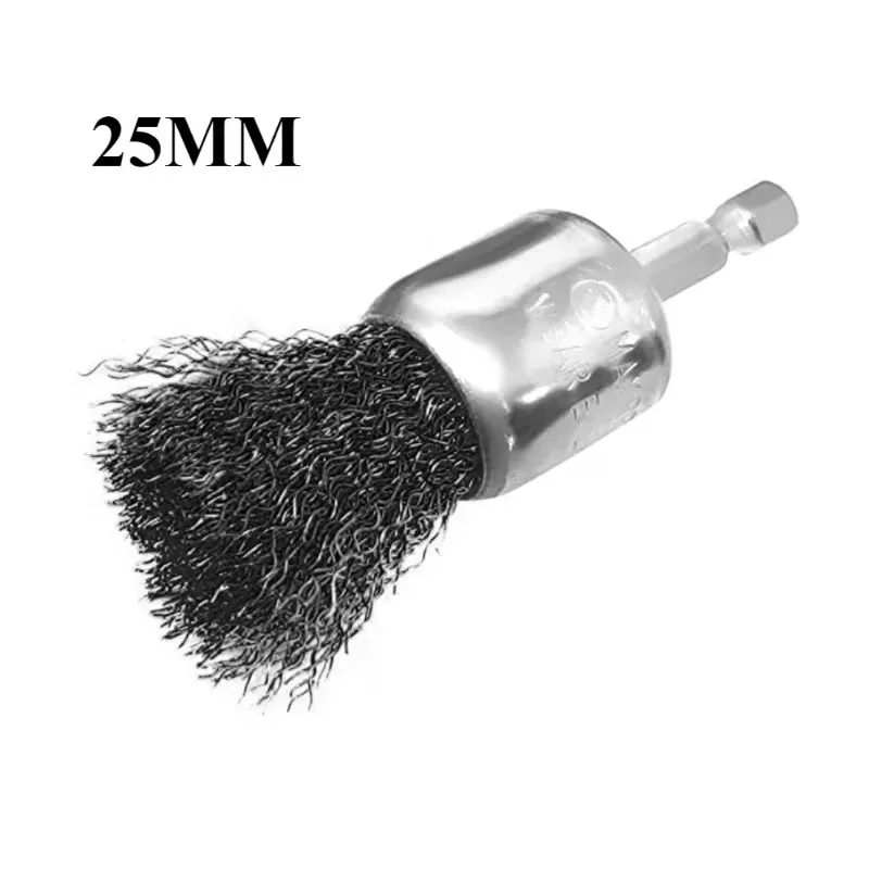 Wire Brush Wheel Cup Brush Set,Wire Brush for Drill 1/4 Inch Hex Shank Inch Coarse Carbon Steel Crimped Wire Wheel