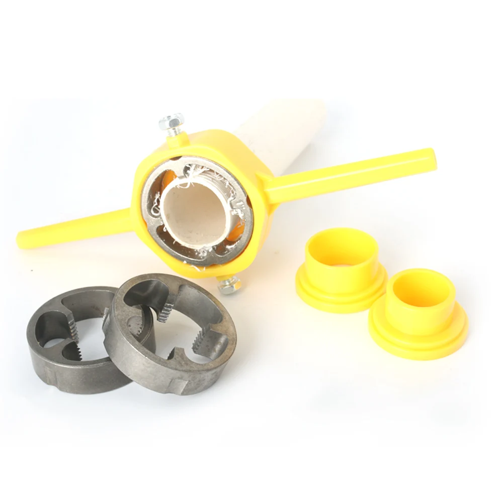 Imagem -06 - Tubo Threader Pvc Thread Maker Tool Npt Die Grupo Adequado para Tubos de Bombas Plastic Pipe Thread Hand Tool 1