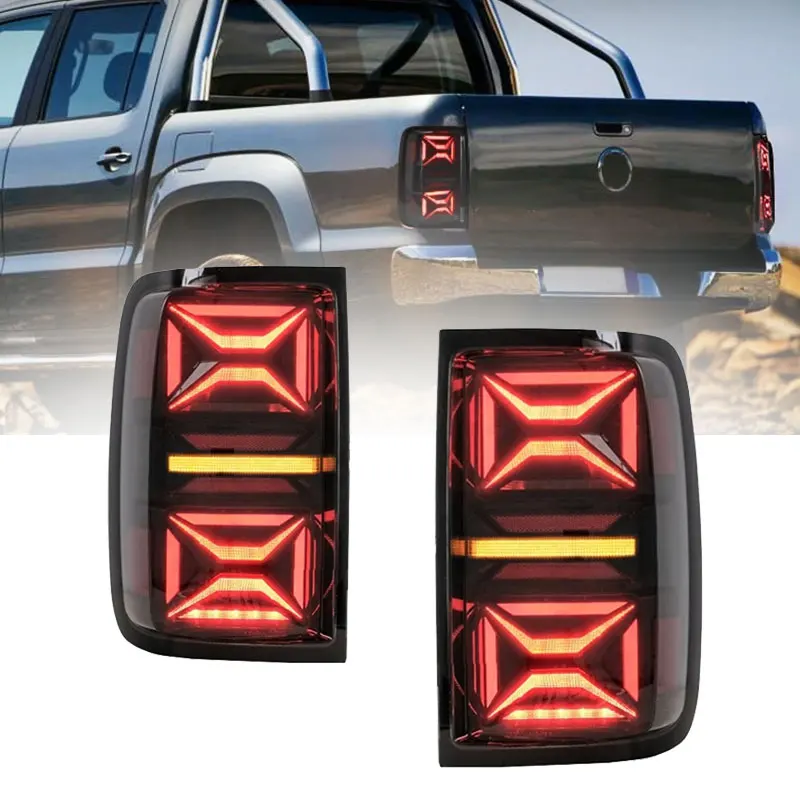 1 Set Car Styling Taillight For VW Amarok 2010-2024 Taillights Pick Up Rear Lamp LED Signal Parking Sequential Turning Signal