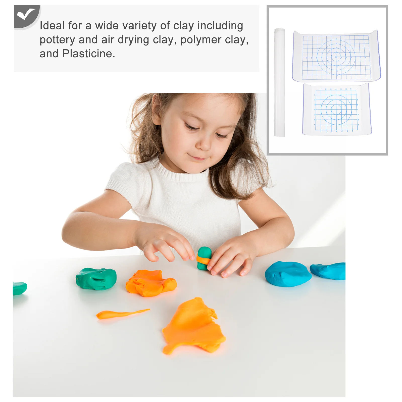 

3Pcs Acrylic Sheet Boards Professional Pottery DIY Tools for Clay Sculpting Modeling Carving Air Dry Polymer Clay Craft Rolling