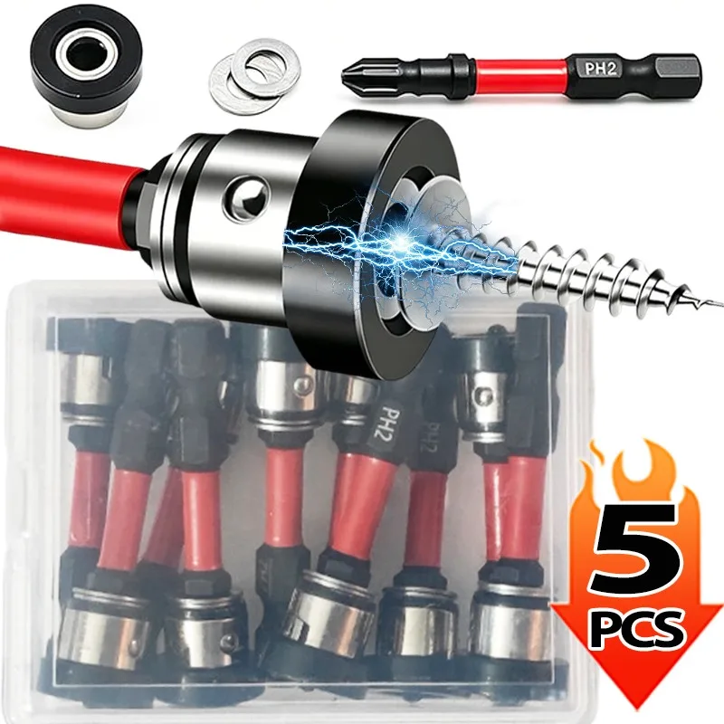 Magnetic Positioning Screwdriver Bits Drywall Screw Setter PH2 Hex Shank Locating Batch Head Plasterboard Screw Drilling Tools