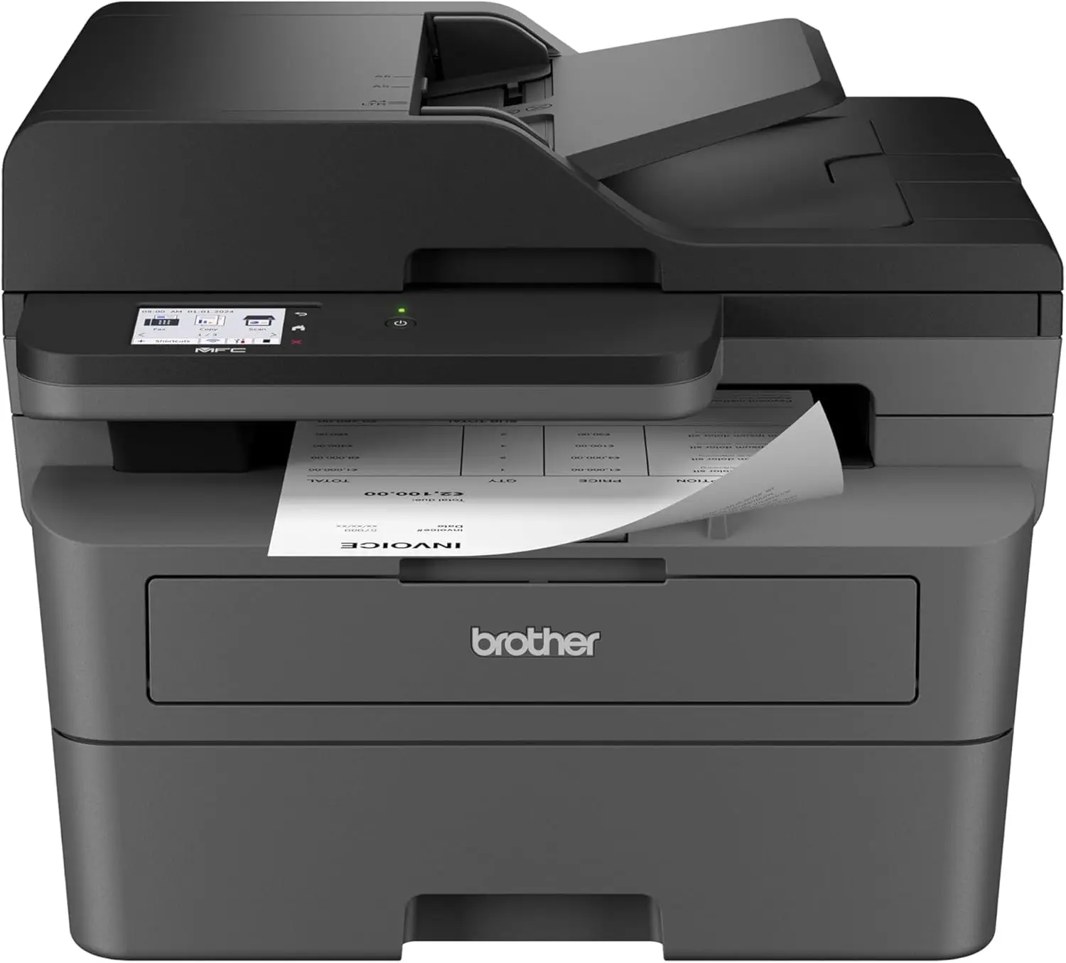 MFC-L2820DW Wireless Compact Monochrome All-in-One Laser Printer with Copy, Scan and Fax, Duplex, Black & White