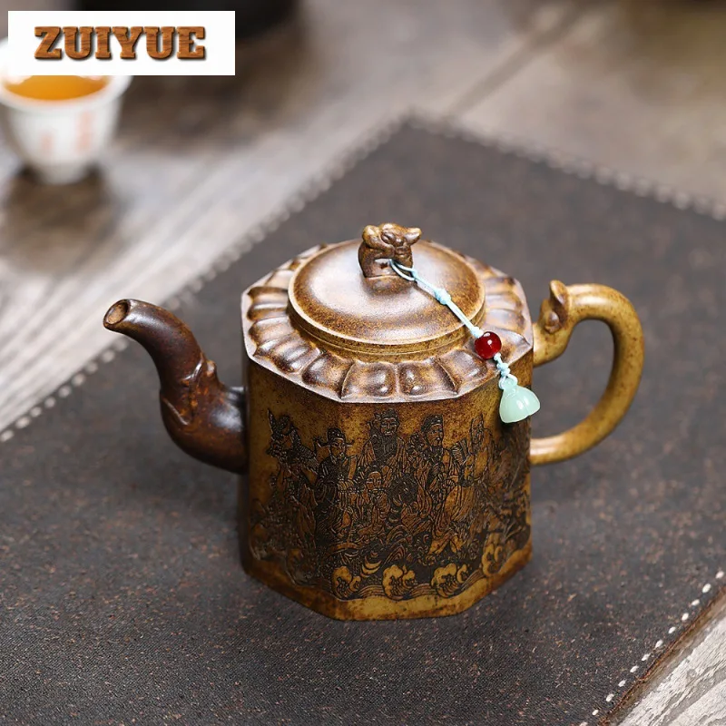 420ml-yixing-teiera-di-argilla-viola-fatta-a-mano-oro-zhong-pot-minerale-grezzo-la-chiglia-oro-sabbia-legna-da-ardere-te-fare-bollitore-colino-zisha-cha