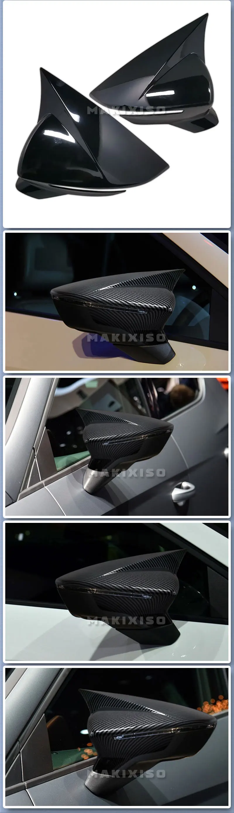 Copri Specchietti Retrovisori Di Ricambio Per SEAT Leon Mk3 5F ST FR Cupra Sinistro E Destro~p142513820