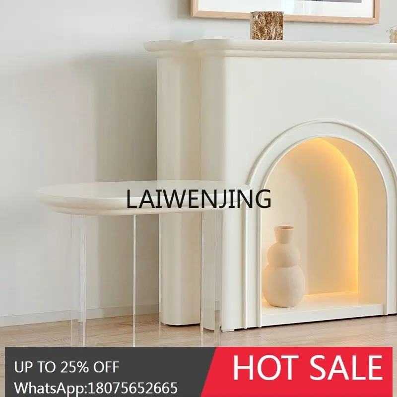 LYY cream wind luminous Nordic white decorative cabinet photography living room simple wind porch cabinet