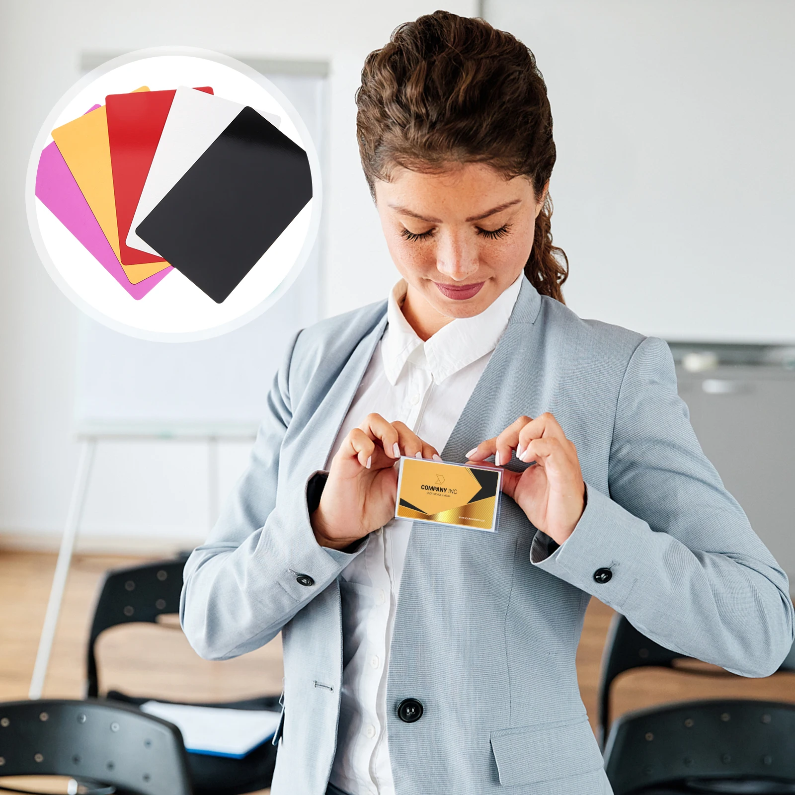 

80 Pcs Metal Aluminum Sheet Business Card Stainless Steel Cards Blank Sublimation Engraved Greeting Tag