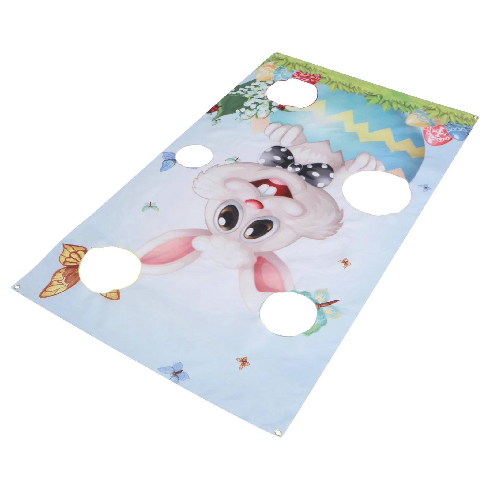 80x140 cm 1 pezzo sacchetto di fagioli pasquali lancio gioco gioco bandiera coniglietto a tema banner sacchetto di fagioli lancio banner bambino giocattoli all'aperto gioco banner casa