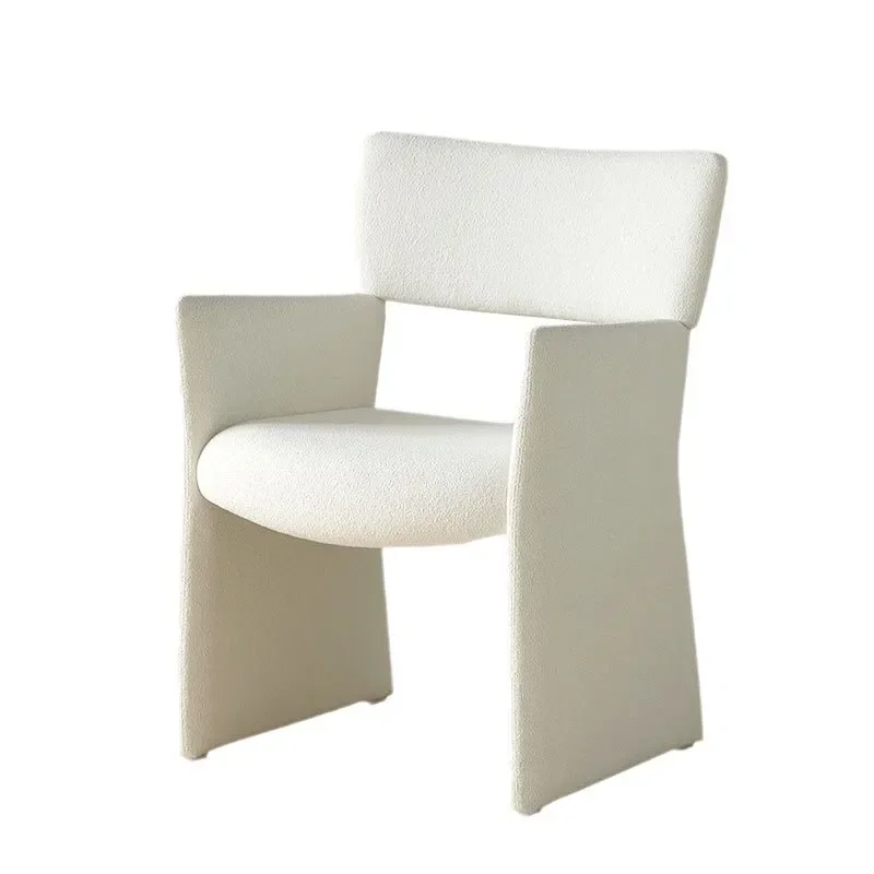 

Nordic light luxury ins sofa chair single sofa white dining chair living room bedroom negotiation leisure chair Internet