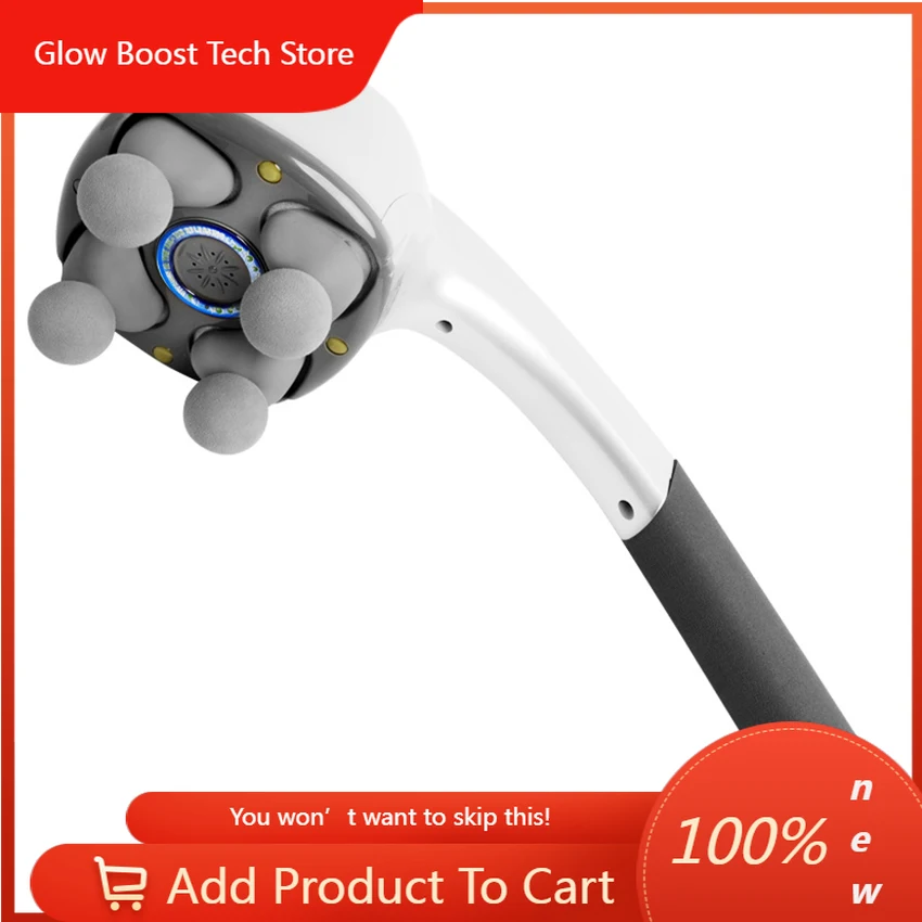 

GBЭлектрический ручной массажер с четырьмя головками, машина для всего тела, шеи, позвонка, спины, расслабление мышц, вибрирующий массаж глубоких тканей, здоровье Ca